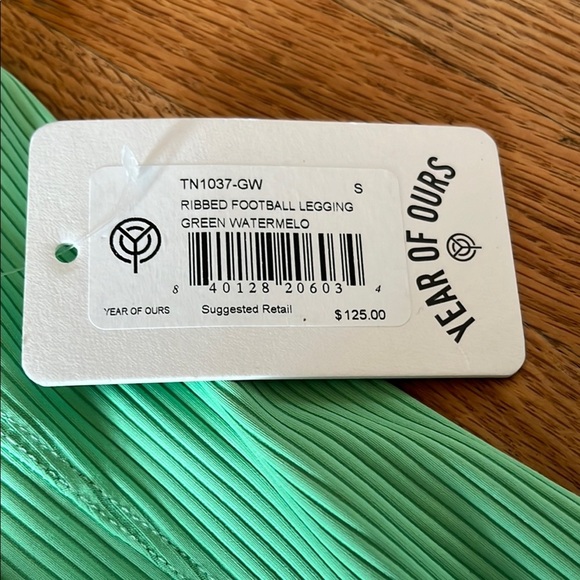 Year of Ours Green Ribbed Leggings - Picture 3 of 8